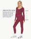 Lymphatic Long Sleeve Scoop Neck - CEAN #Merlot