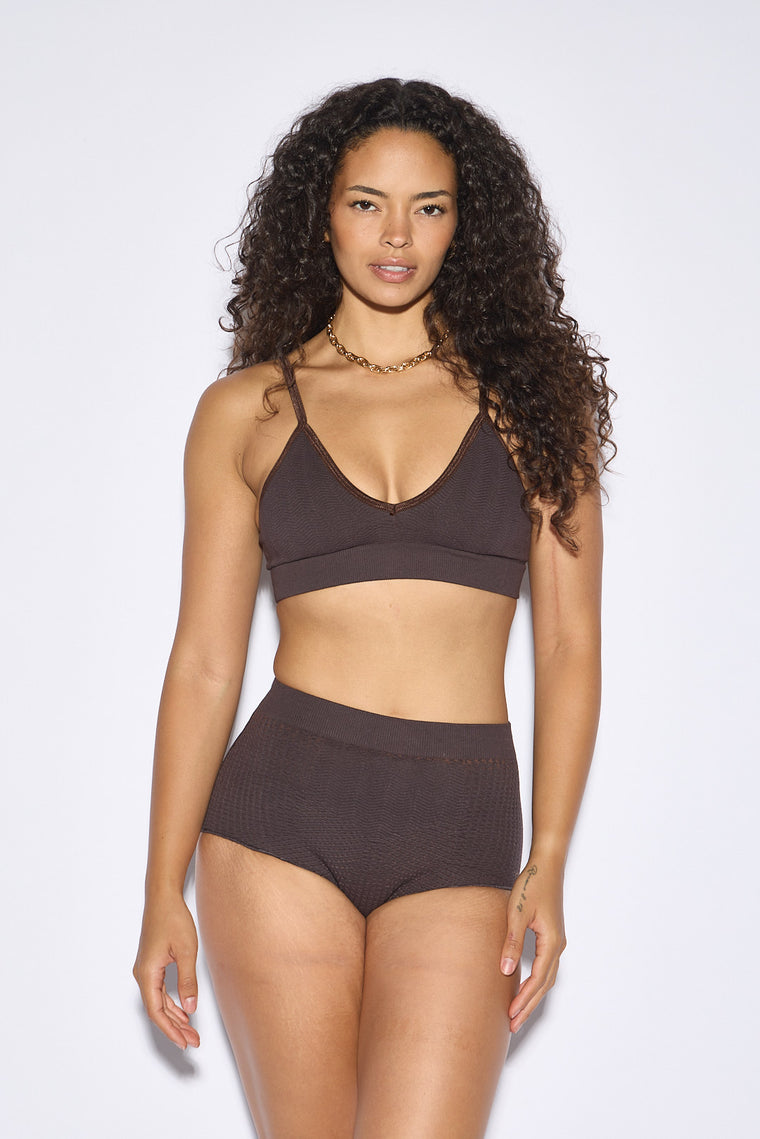 Lymphatic Triangle Bralette - CEAN #Double Espresso