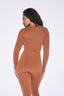 Lymphatic Long Sleeve Scoop Neck - CEAN #Caramello