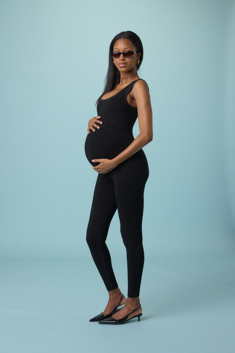 Lymphatic Maternity Compression Jumpsuit - CEAN #Black