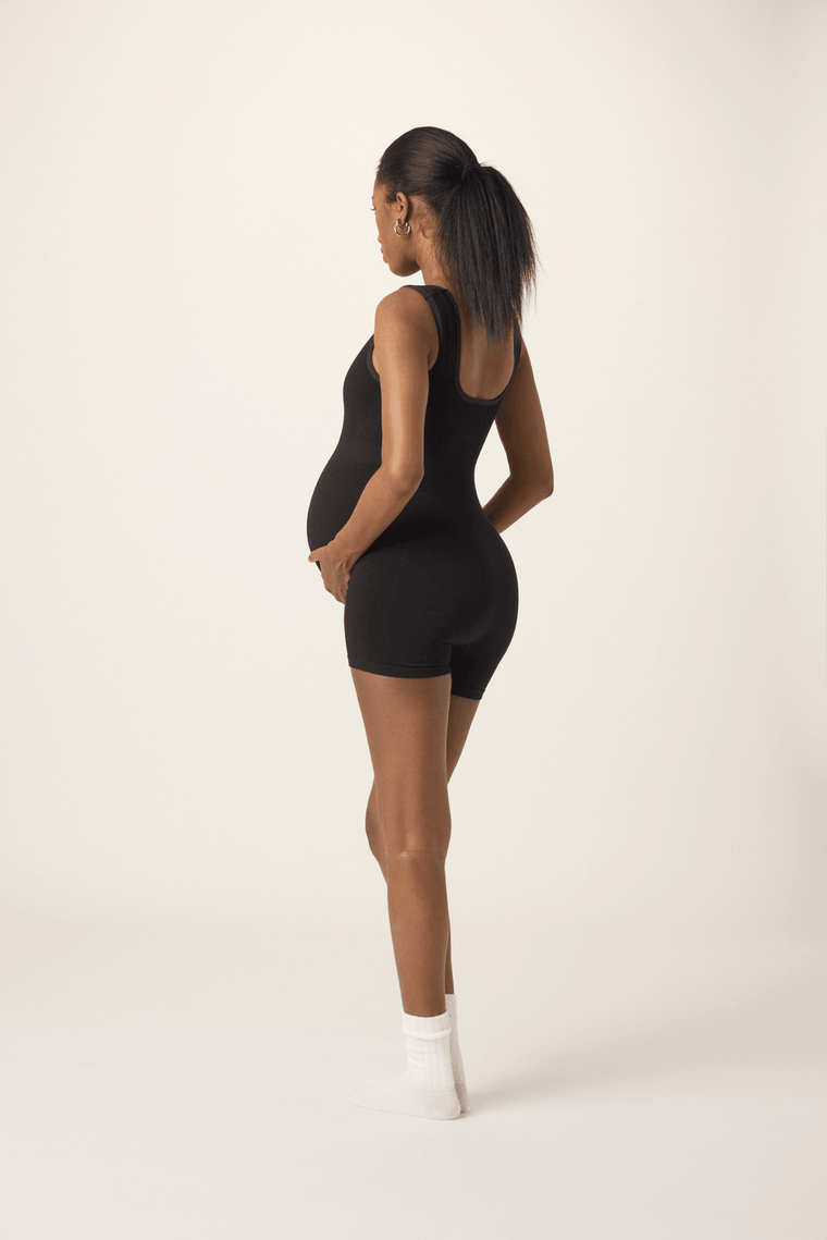 Lymphatic Maternity Compression Romper - CEAN #Black